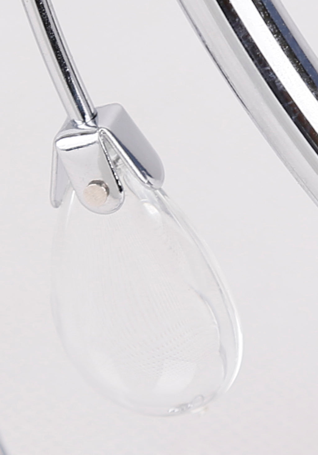 SIMPLI lampa wisząca 5*40W E27 chrom z kryształkiem+klosz z paskiem