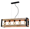 Varna lampa wisząca czarny 5x40W E27 klosz czarny