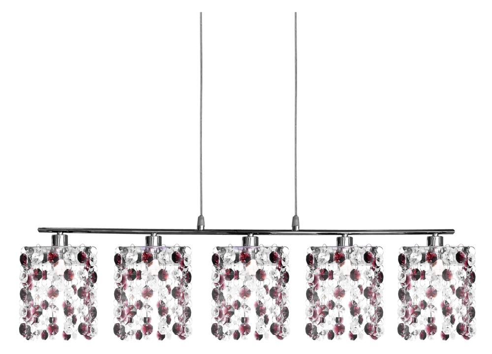 CLASSIC zwis 5x40W G9 burgund