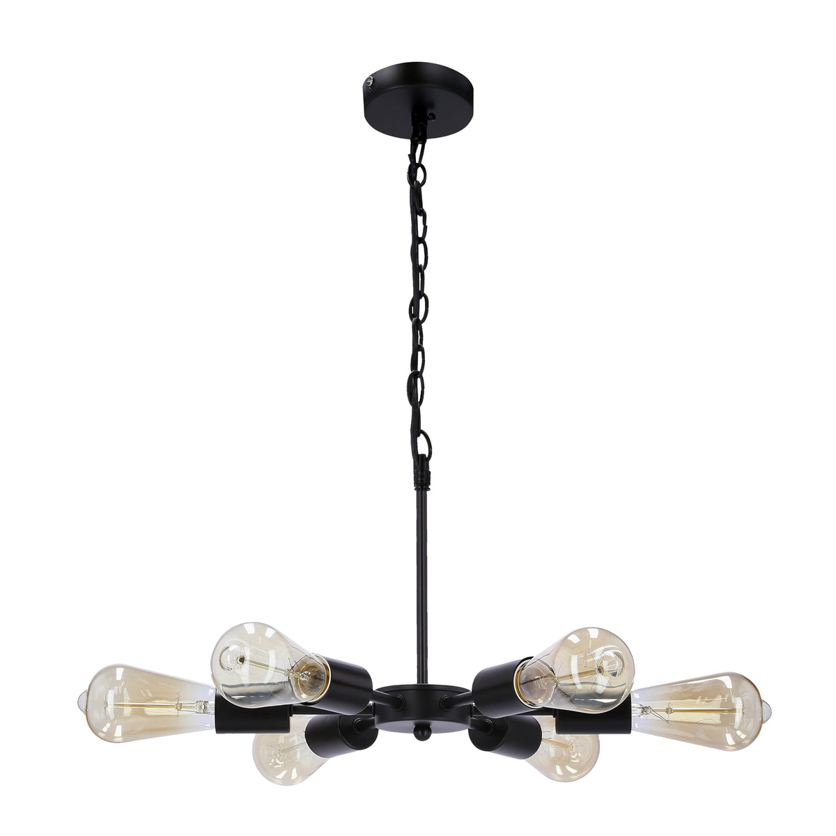 Sparta lampa wisząca czarny 6x60W E27