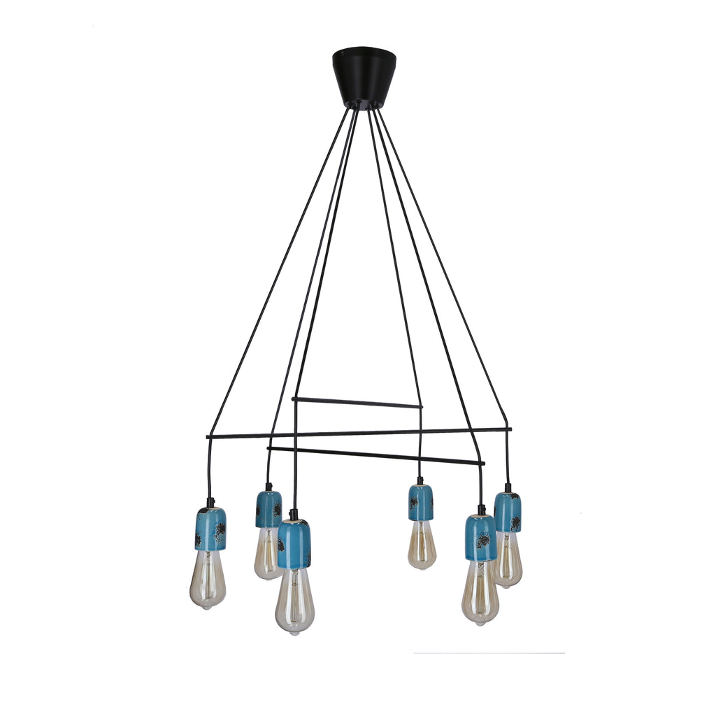 VIDER lampa wisząca czarny 6x40W E27