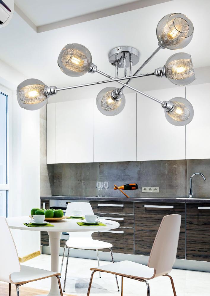 DIXI lampa sufitowa 6x40W E14 chrom