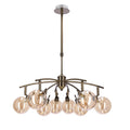 Lentini lampa wisząca patynowy 8x40W G9 klosz bursztynowy