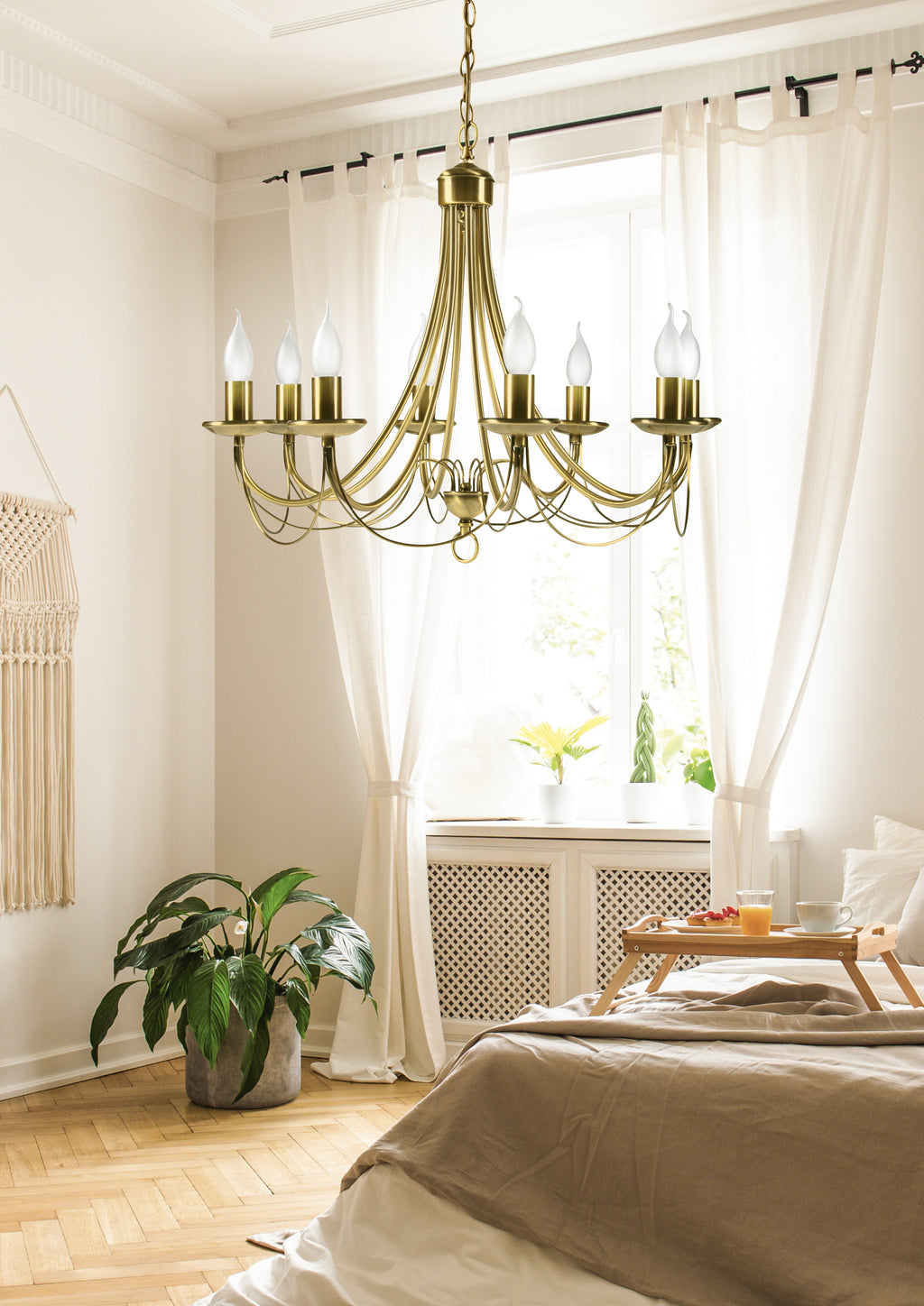 MUZA lampa wisząca 8x40W E14 patyna