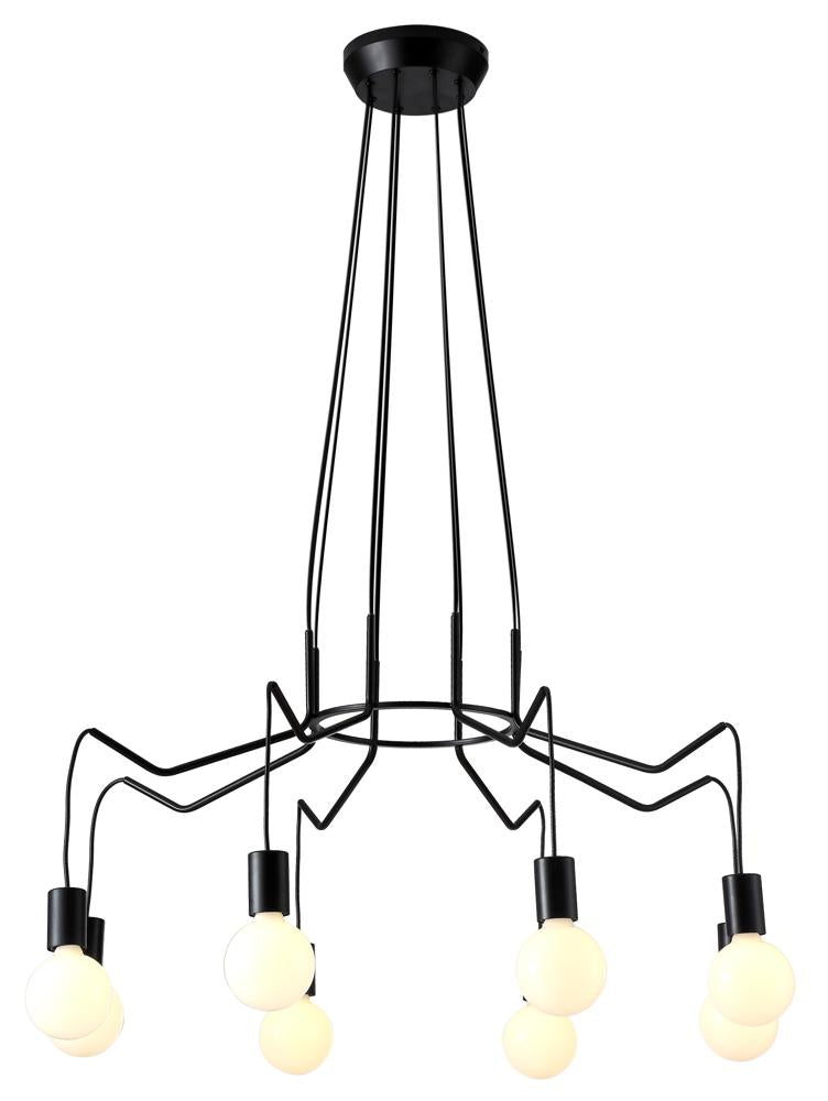 BASSO lampa wisząca 8x40W E27 czarny matowy