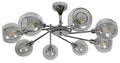 OZZO lampa wisząca 8x40W E14 chrom klosz bezbarwny