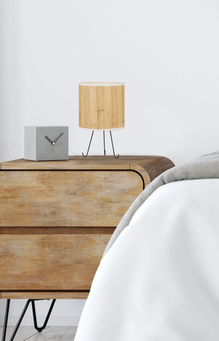 ADORA lampa gabinetowa czarny 1x40W E14 abażur sosna