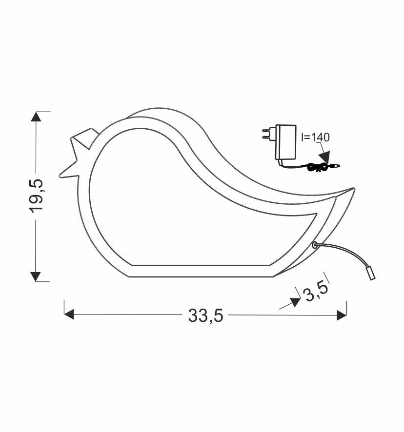 BIRD lampa stołowa 12W LED 3000k iq kids różówy