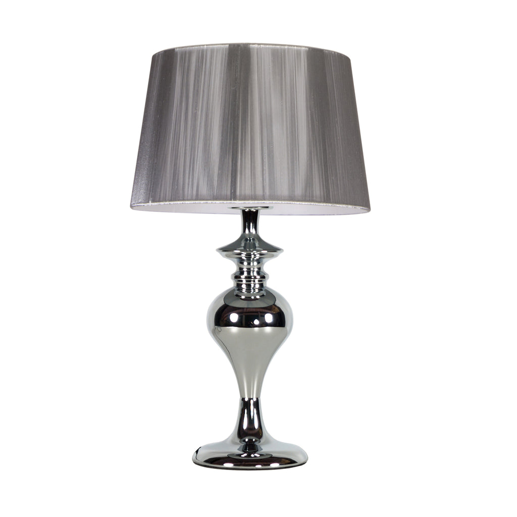 GILLENIA lampa gabinetowa 40cm 1x60W E27 srebrna