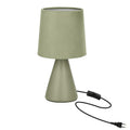 SATTI lampka stołowa szarozielona ceramiczna z abażurem E14 1x40W elegancka dekoracyjna do salonu sypialni gabinetu klasyczny styl