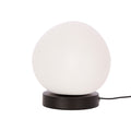 Lampa stołowa STONES minimalistyczna - biały klosz 20 cm w kształcie kamienia - skandynawska lampka nocna do sypialni i salonu E27