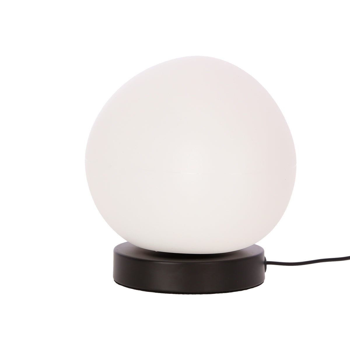 Lampa stołowa STONES minimalistyczna - biały klosz 20 cm w kształcie kamienia - skandynawska lampka nocna do sypialni i salonu E27