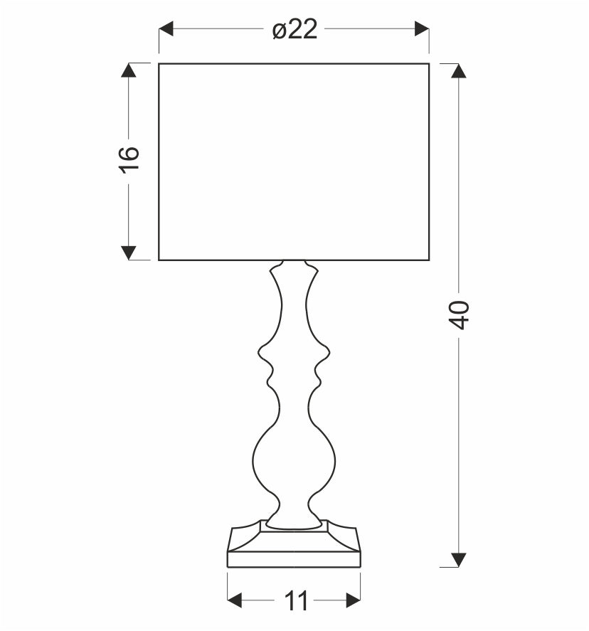 CARDINALE lampa sto³owa h-40 cm ciemny szary 1x40 E27 aba¿ur be¿owy