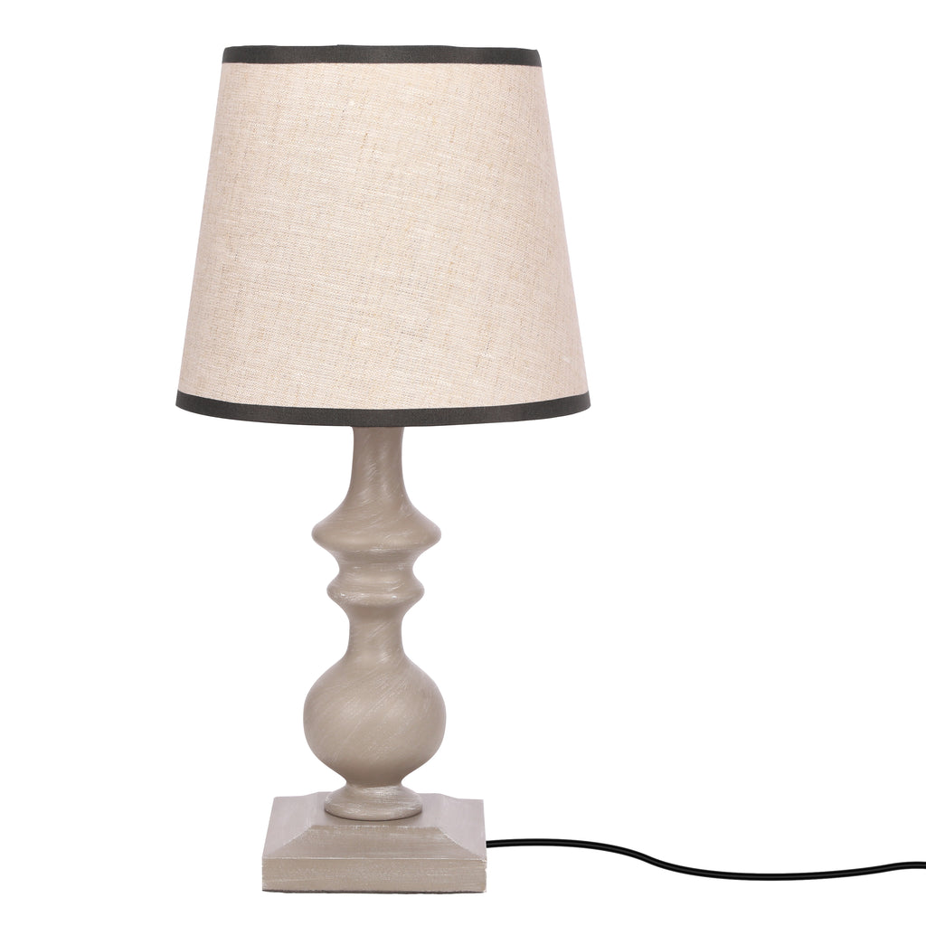 CARDINALE lampa sto³owa h-40 cm ciemny szary 1x40 E27 aba¿ur jasny lniany