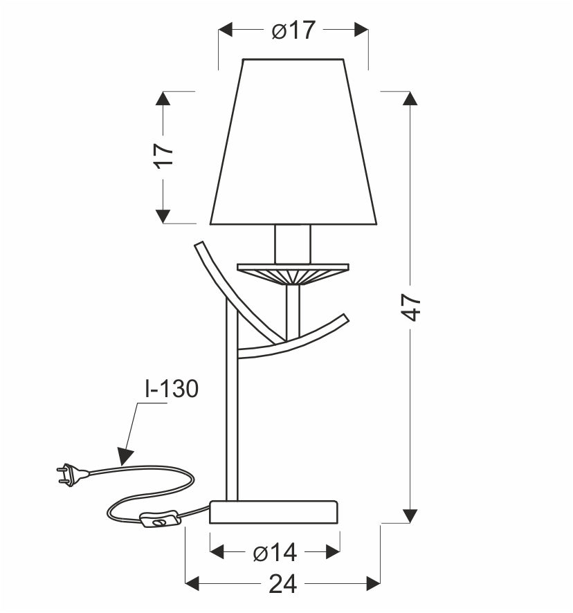 VITORIA lampa stołowa dekoracyjna 1x40W E14 patynowa podstawa miodowy abażur klasyczna elegancka do salonu sypialni gabinetu stolika komody