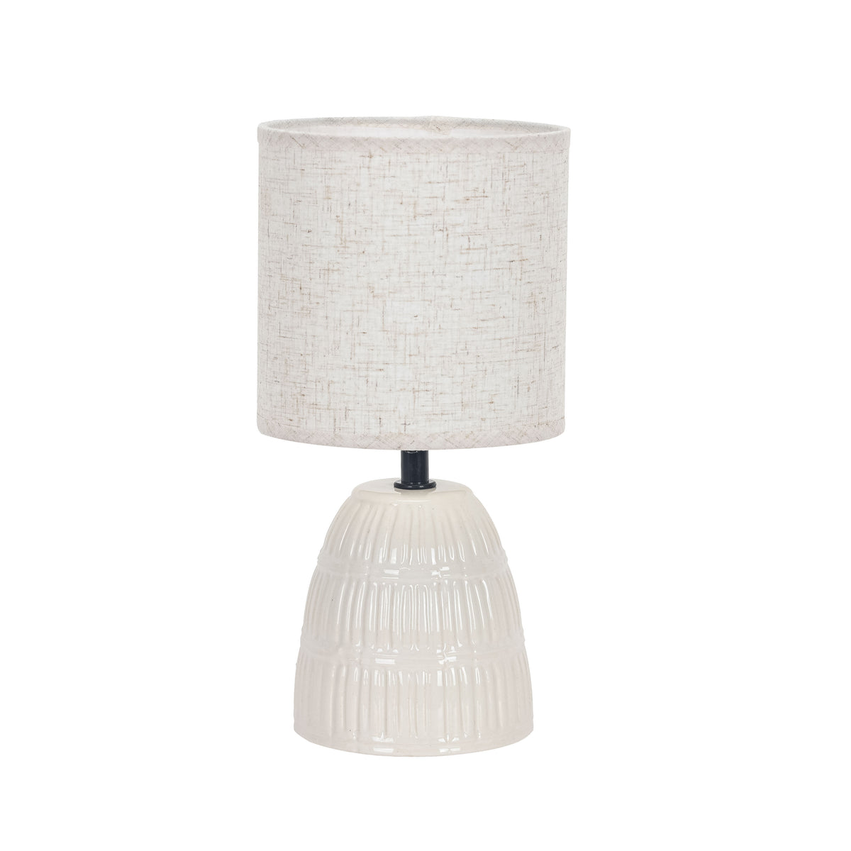 LESI lampka stołowa ceramiczna beżowy 1x40W E14 abażur beżowy