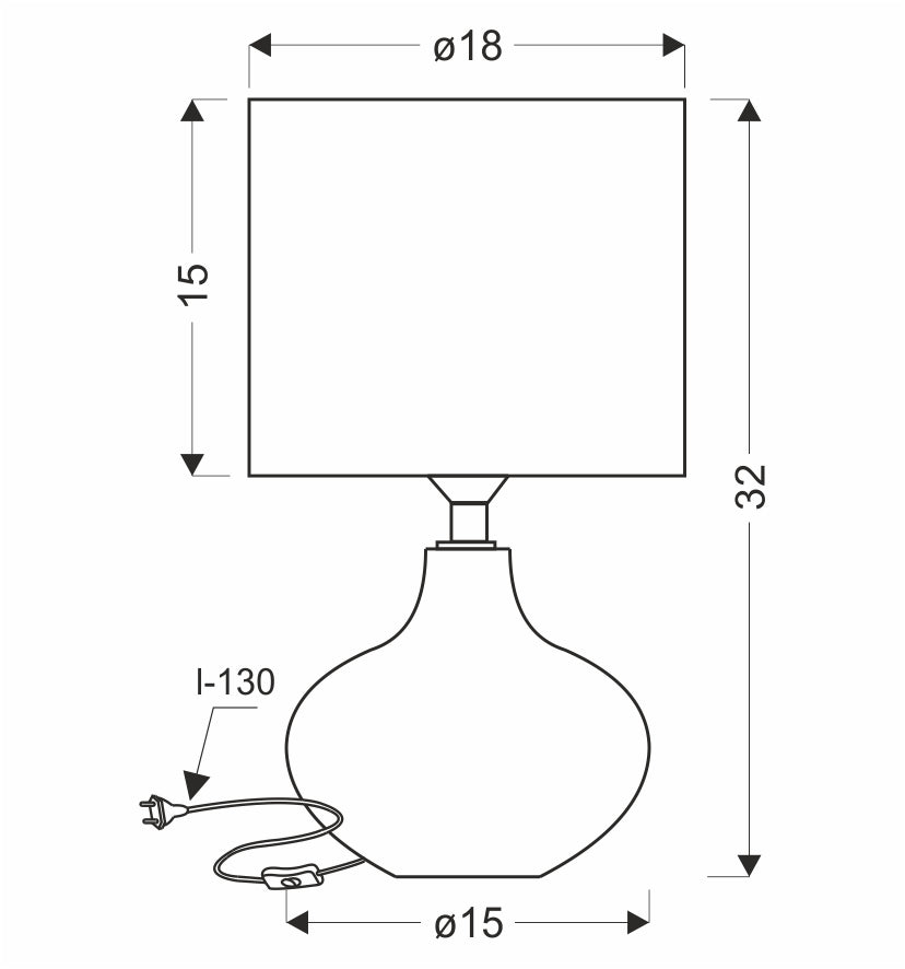 RIBA lampka stołowa ceramiczna ef. drewna 1x40W E14 abażur złoty