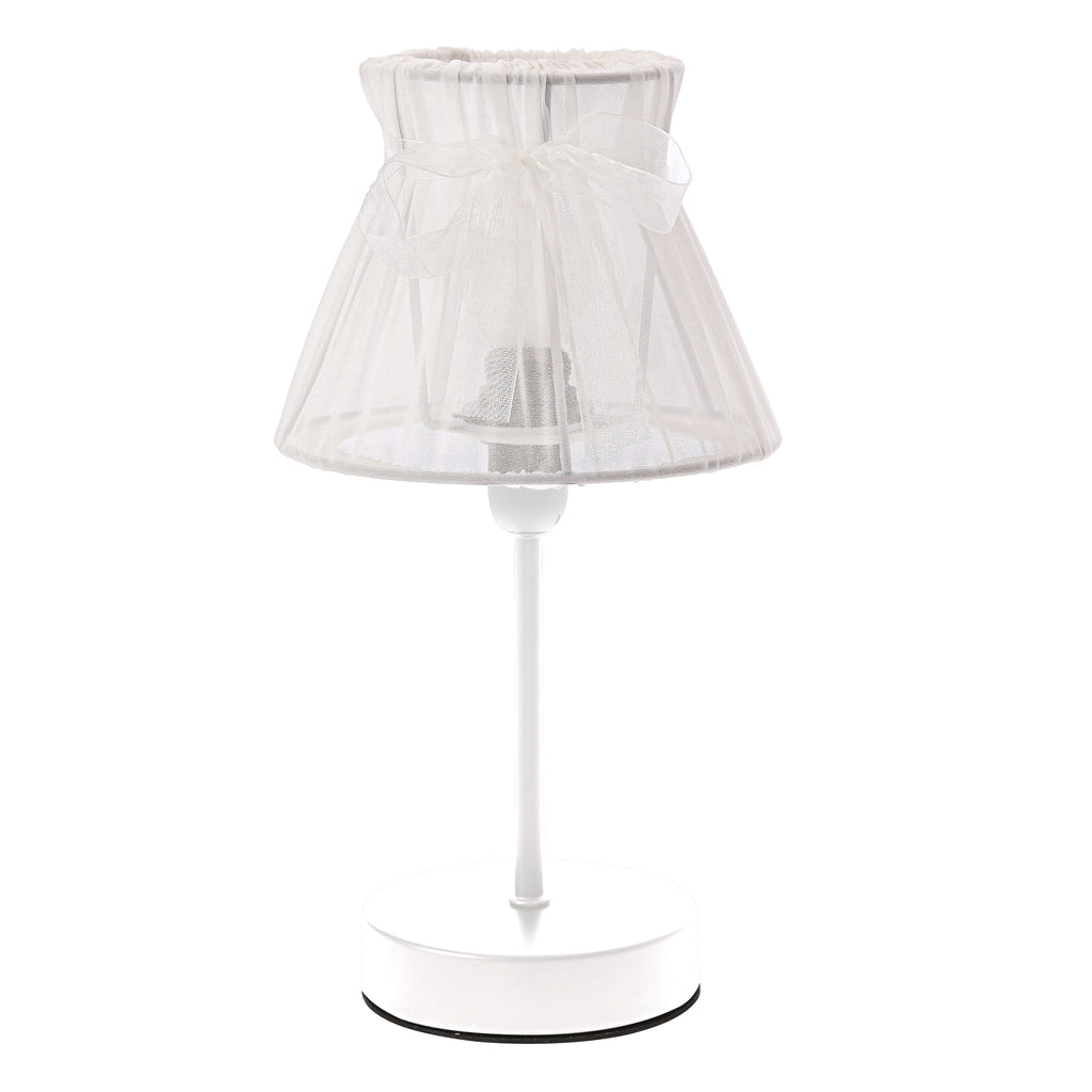 SIGALEA lampka stołowa biały 1x40W E14 abażur biały
