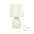 LILU lampka stołowa ceramiczna waniliowy 1x40W E14 abażur waniliowy