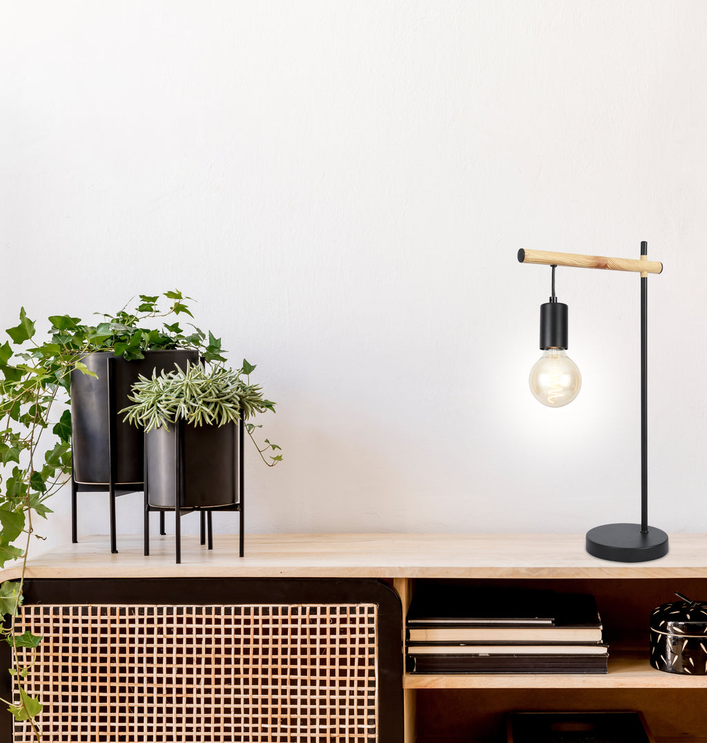 IZZY lampa gabinetowa 1x60W E27 czarny