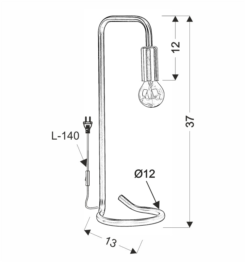 HERA lampa stołowa czarno złota 1x40W E14