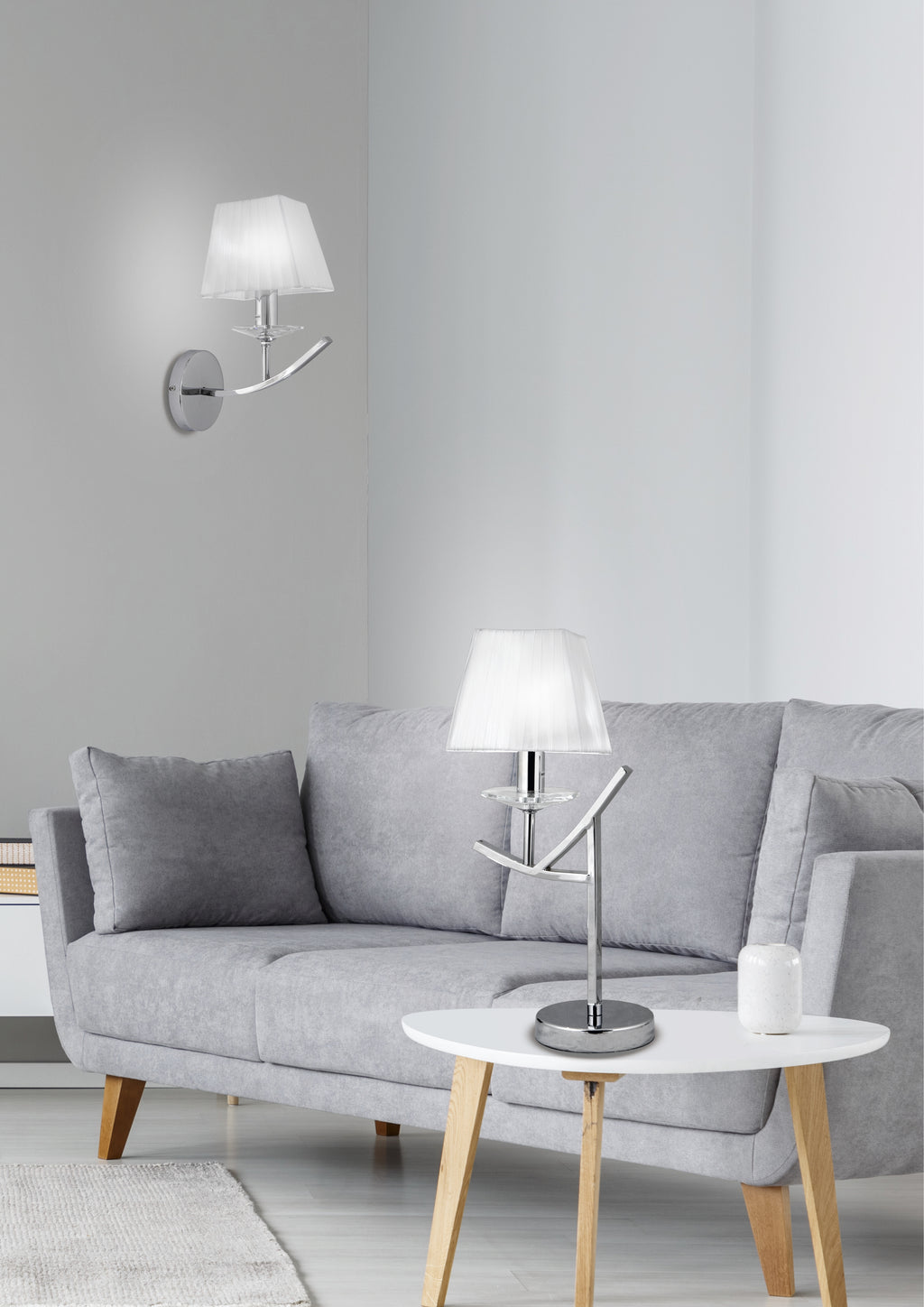 VALENCIA lampa 1x40W E14 chrom h-45
