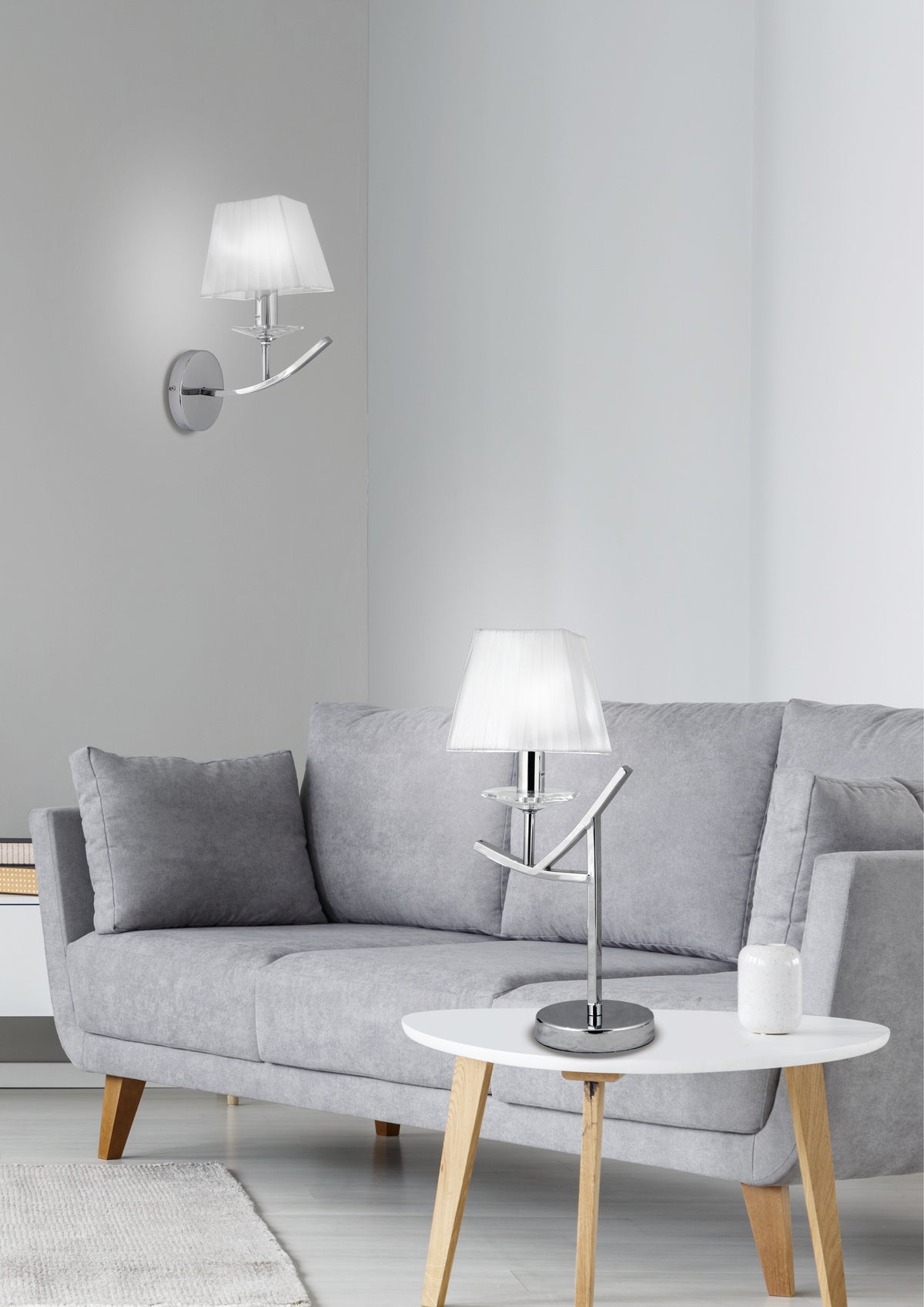 VALENCIA lampa 1x40W E14 chrom h-45