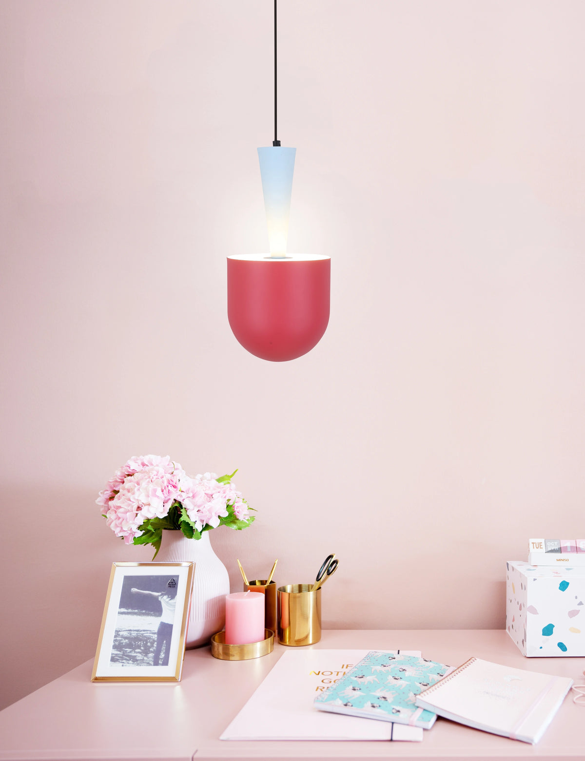 lampa wisząca visby 1 niebieski czerwony