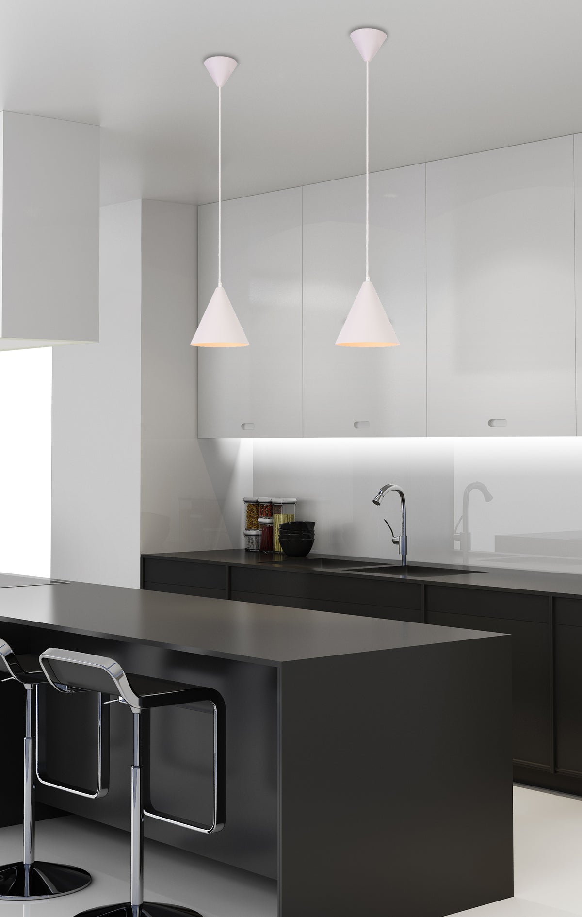 lampa wisząca voss 1 biały