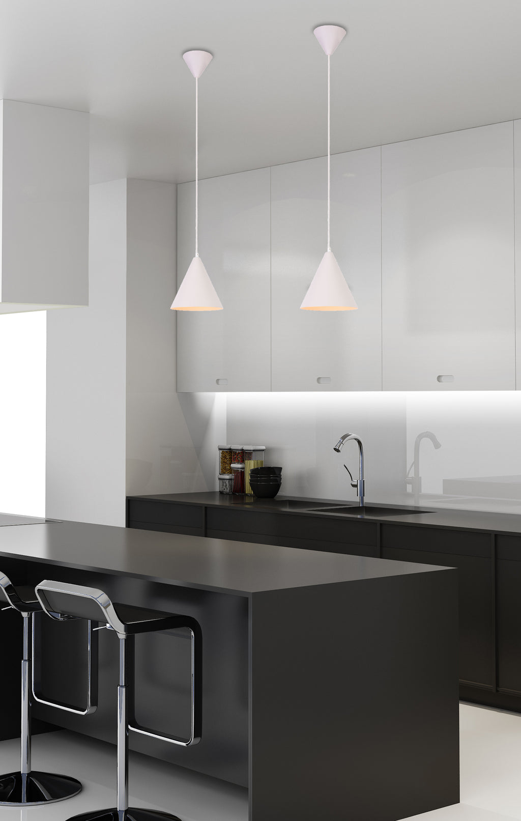 lampa wisząca voss 1 biały