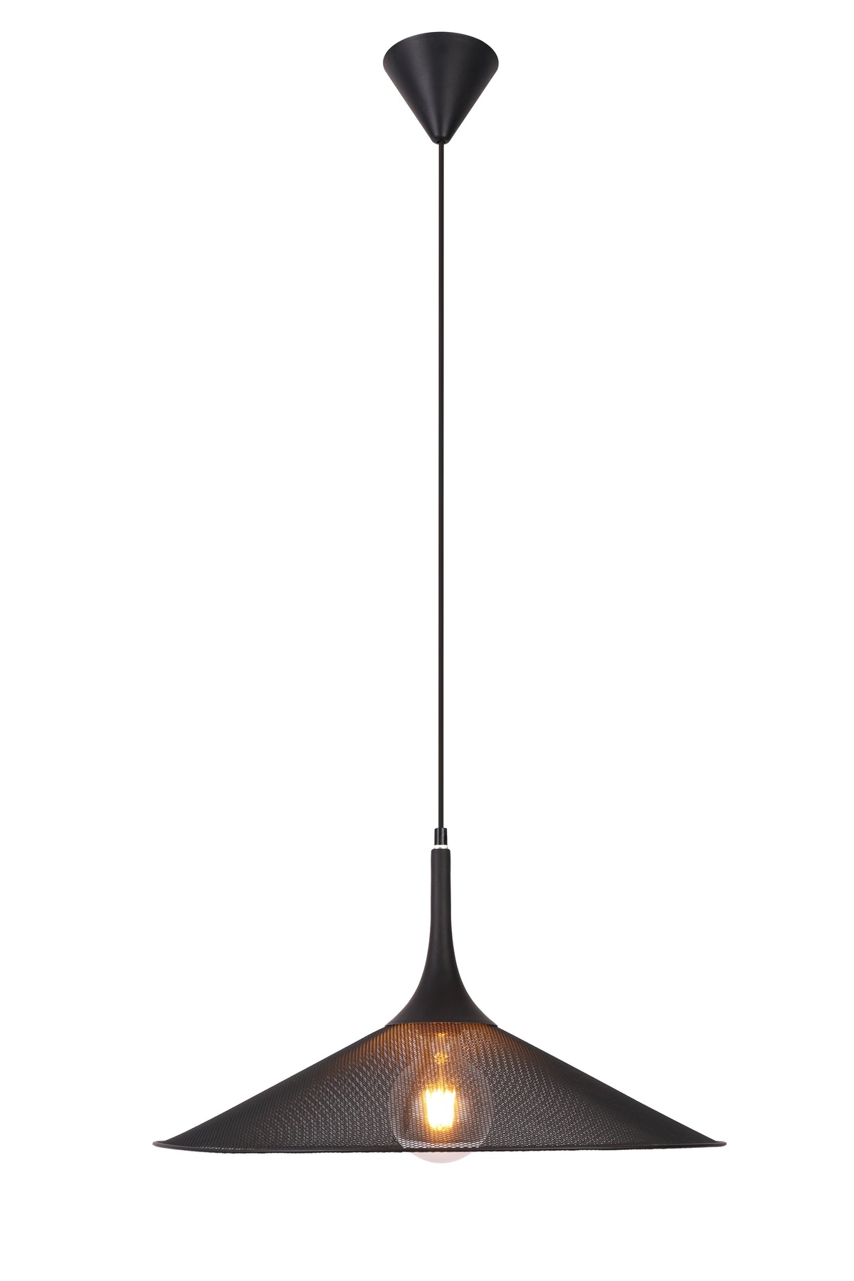 LAMPA WISZACA KIRUNA L 1 CZARNY 110x50x50