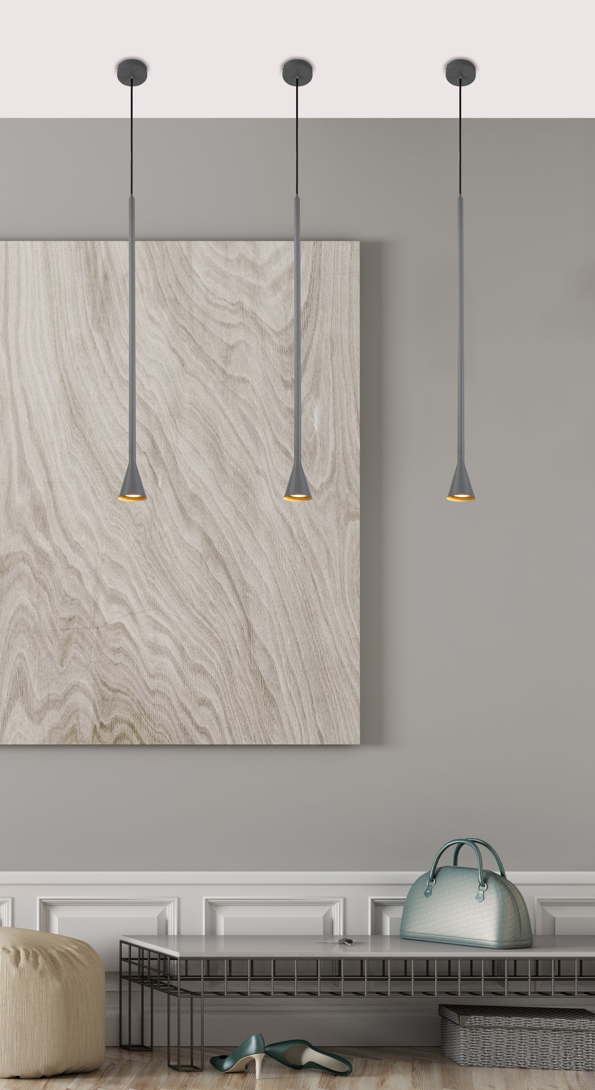 lampa wisząca tucson 1 szary