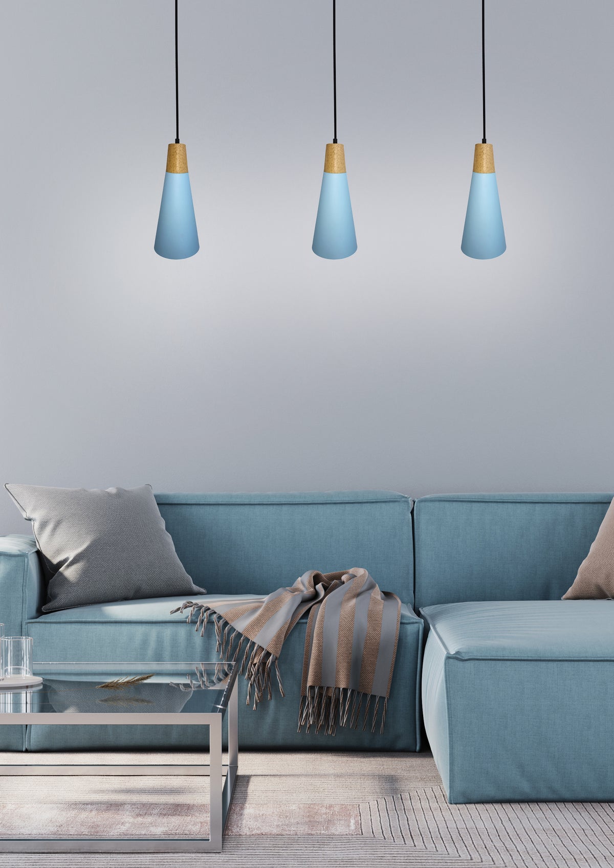 lampa wisząca faro 1 niebieski