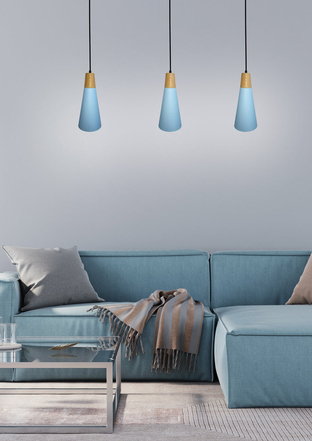 lampa wisząca faro 1 niebieski