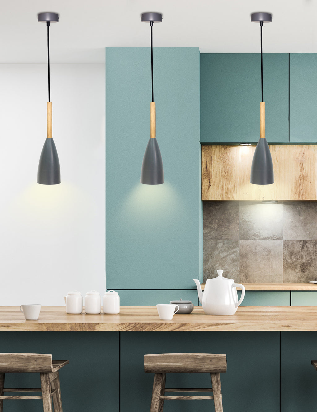 lampa wisząca trosa 1 szary