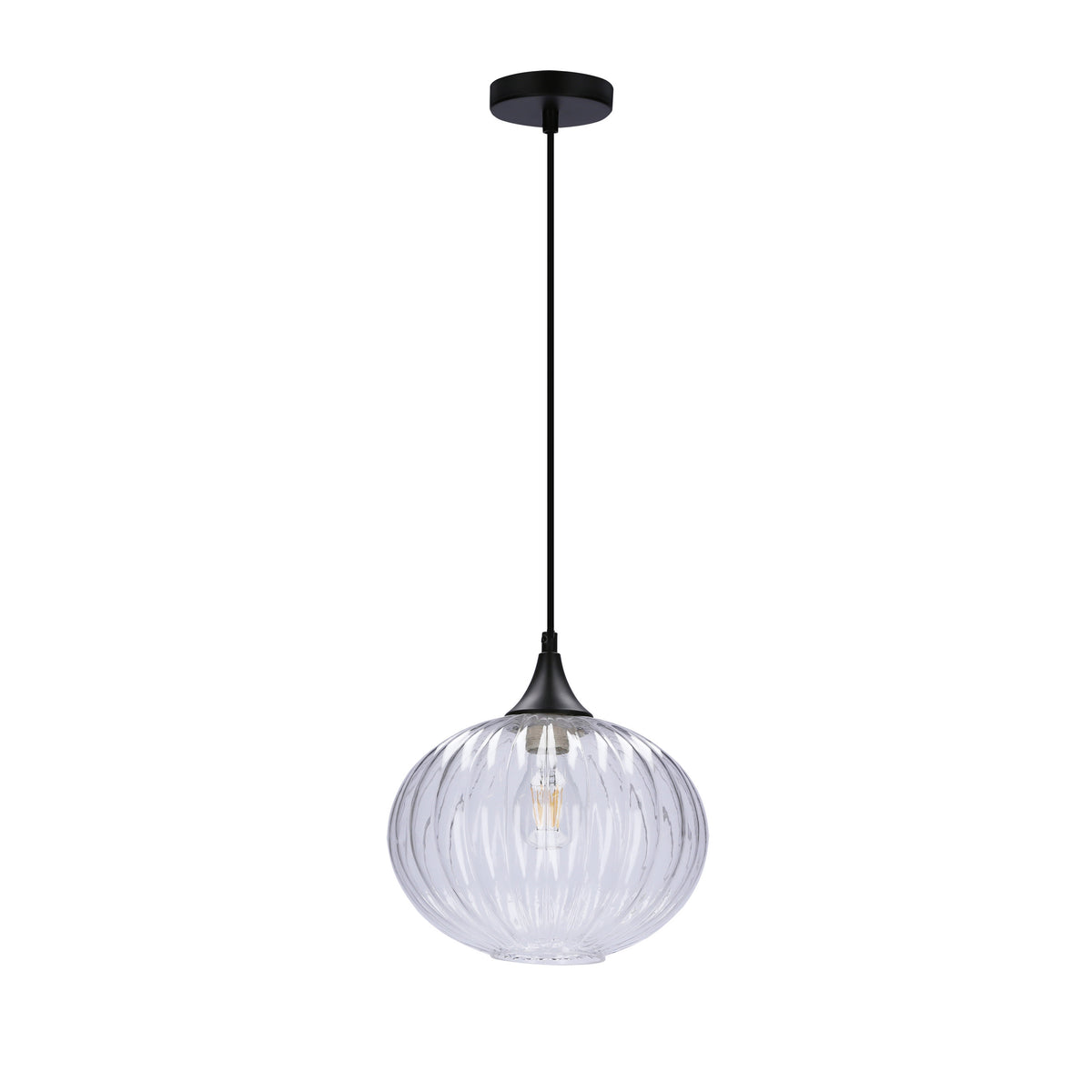 LAMPA WISZĄCA EXETER 240mm 1 CZARNY