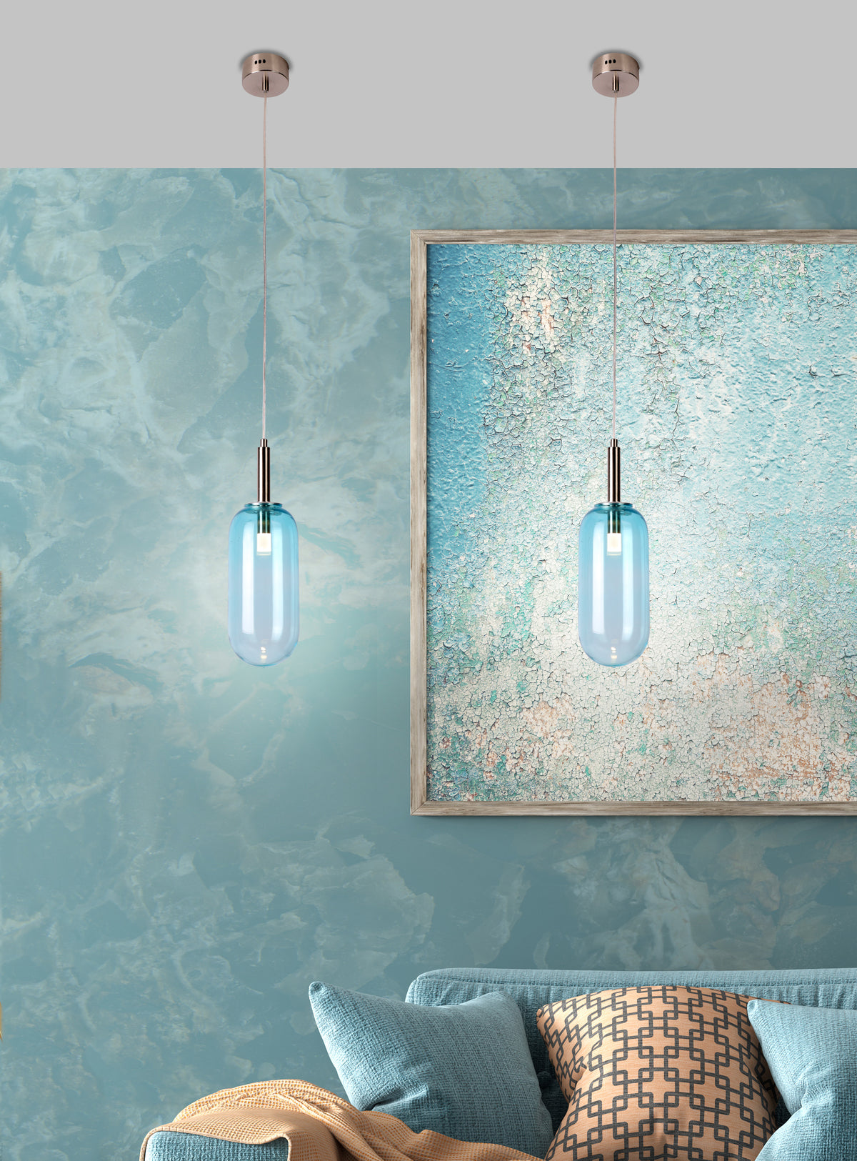 lampa wisząca fiuggi 1 niebieski
