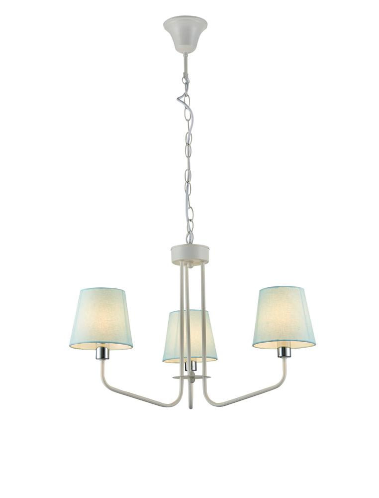 lampa wisząca york 3 biały niebieski