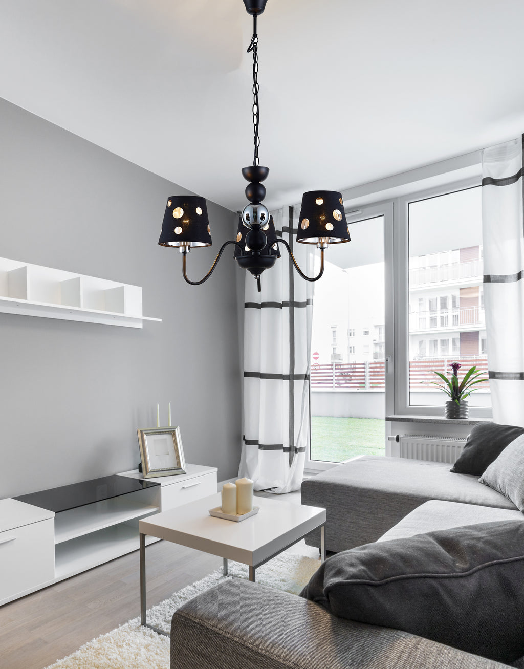 lampa wisząca batley 3 czarny