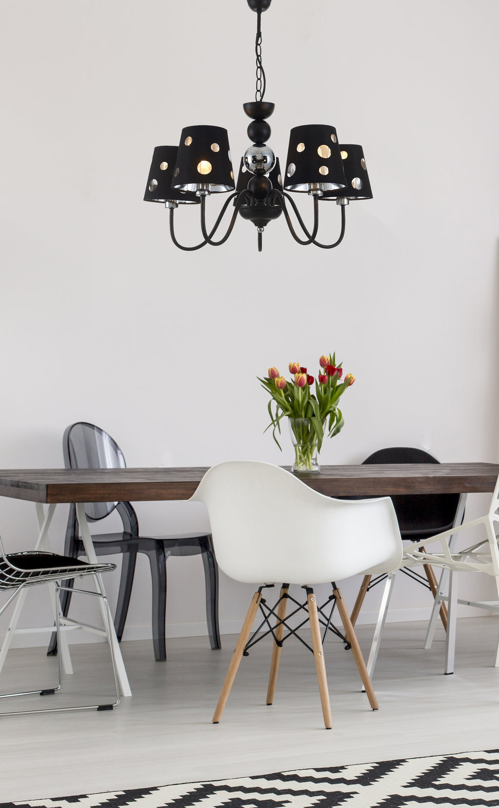 lampa wisząca batley 5 czarny