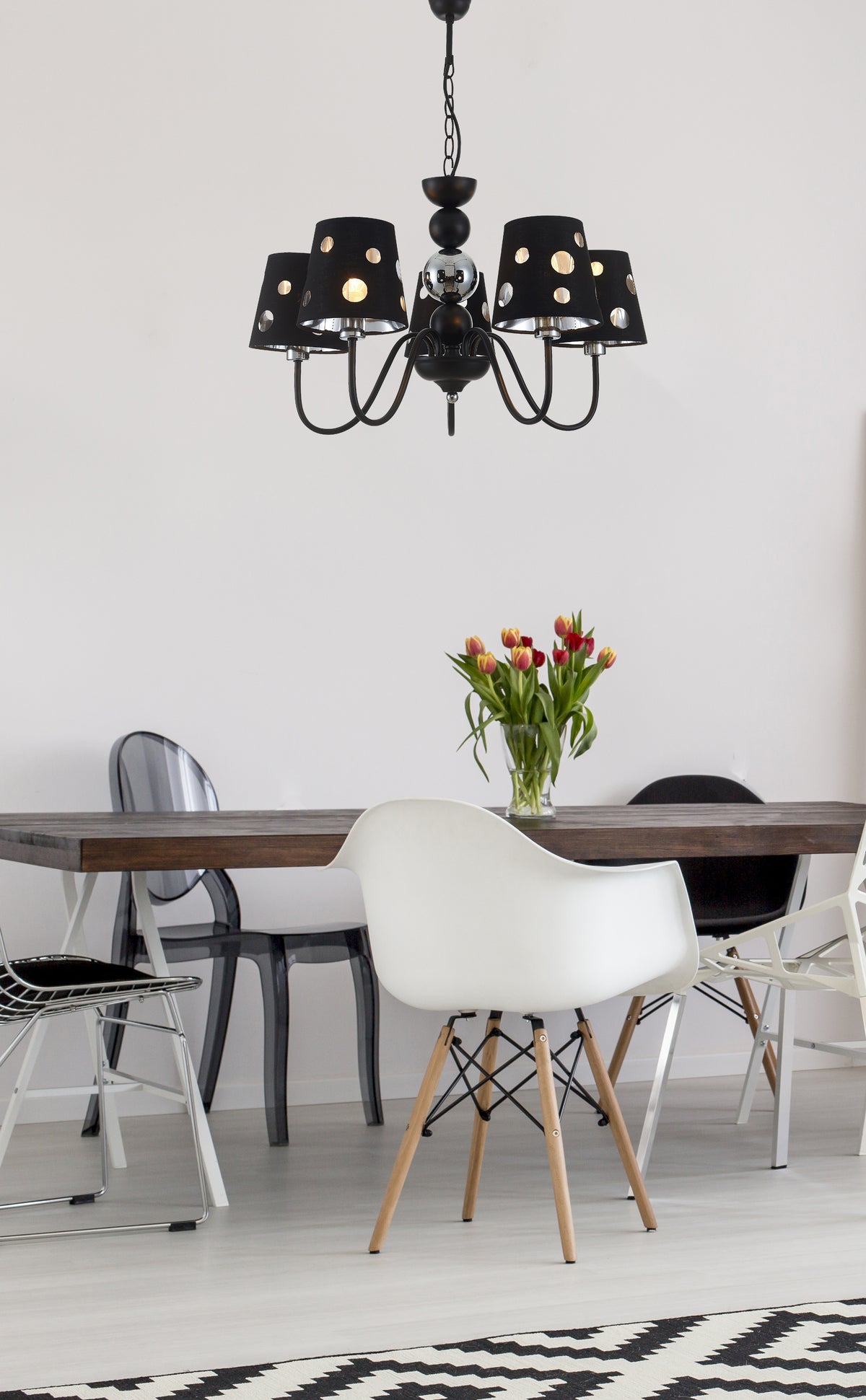 lampa wisząca batley 5 czarny