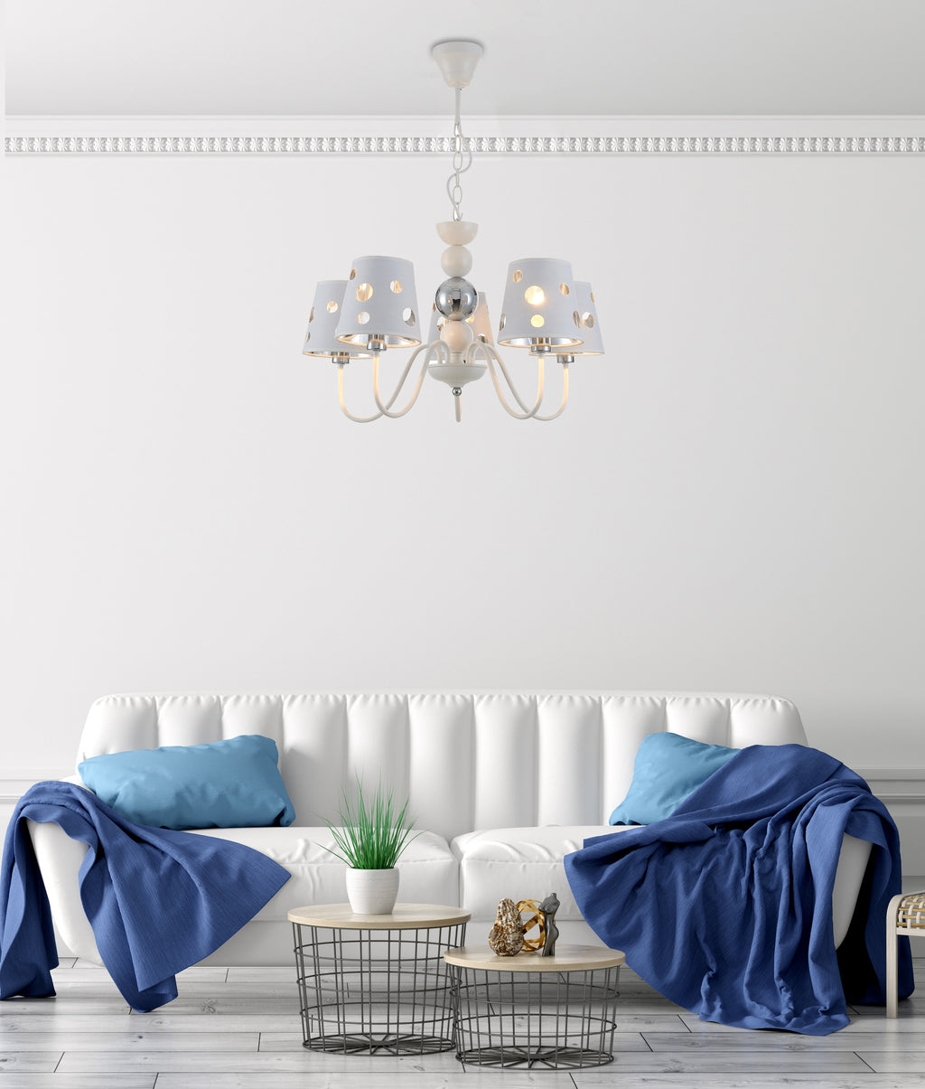 lampa wisząca batley 5 biały