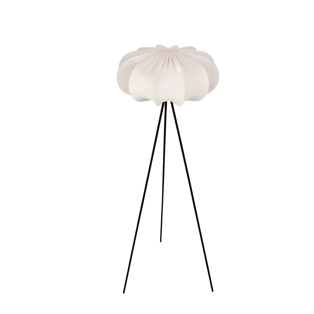 Lampa podłogowa CAFEE’ z abażurem kremowym latte 52 cm - lampa stojąca w stylu skandynawskim E27