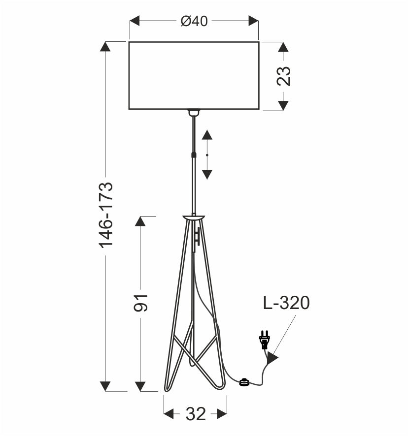 FLOAT lampa podłogowa czarna 1x60W E27 abażur czerwony