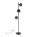 Kama lampa podłogowa czarny+złoty 3x28W G9 klosz grafitowy