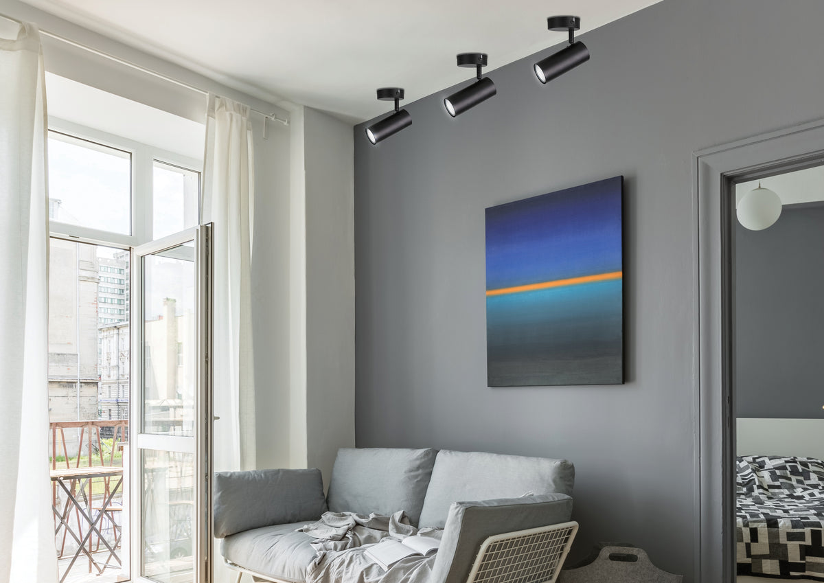 Colly lampa kinkiet czarny 1x15W GU10 klosz czarny