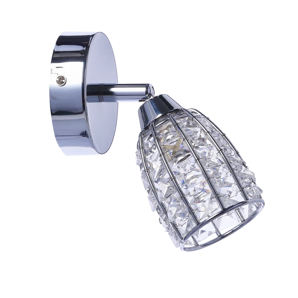Shiba lampa kinkiet chromowy 1x15W G9 klosz bezbarwny