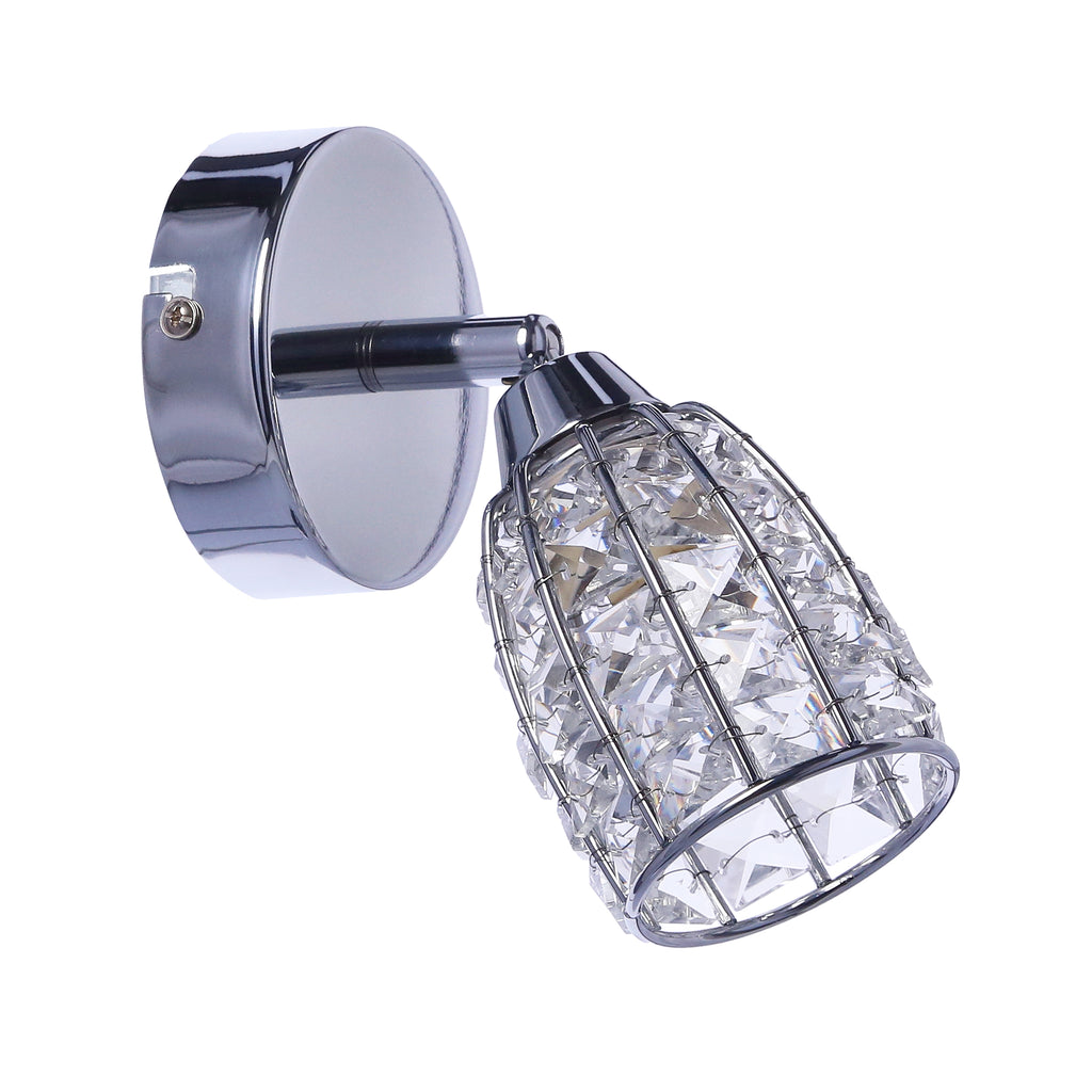 Shiba lampa kinkiet chromowy 1x15W G9 klosz bezbarwny