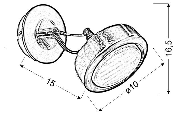 EARTH lampa kinkiet 1x9W GX53 energo satyna/wenge