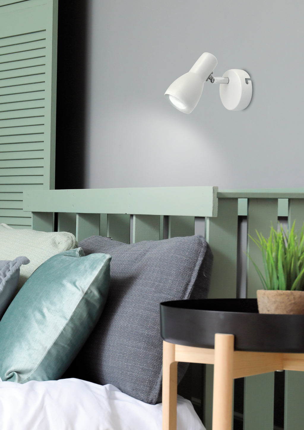 PICARDO lampa kinkiet 1x40W E14 biały mat